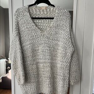 Altar'd State Soft Cream V-Neck Sweater